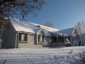 old home in the winter