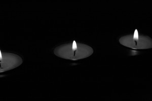 black and white candles